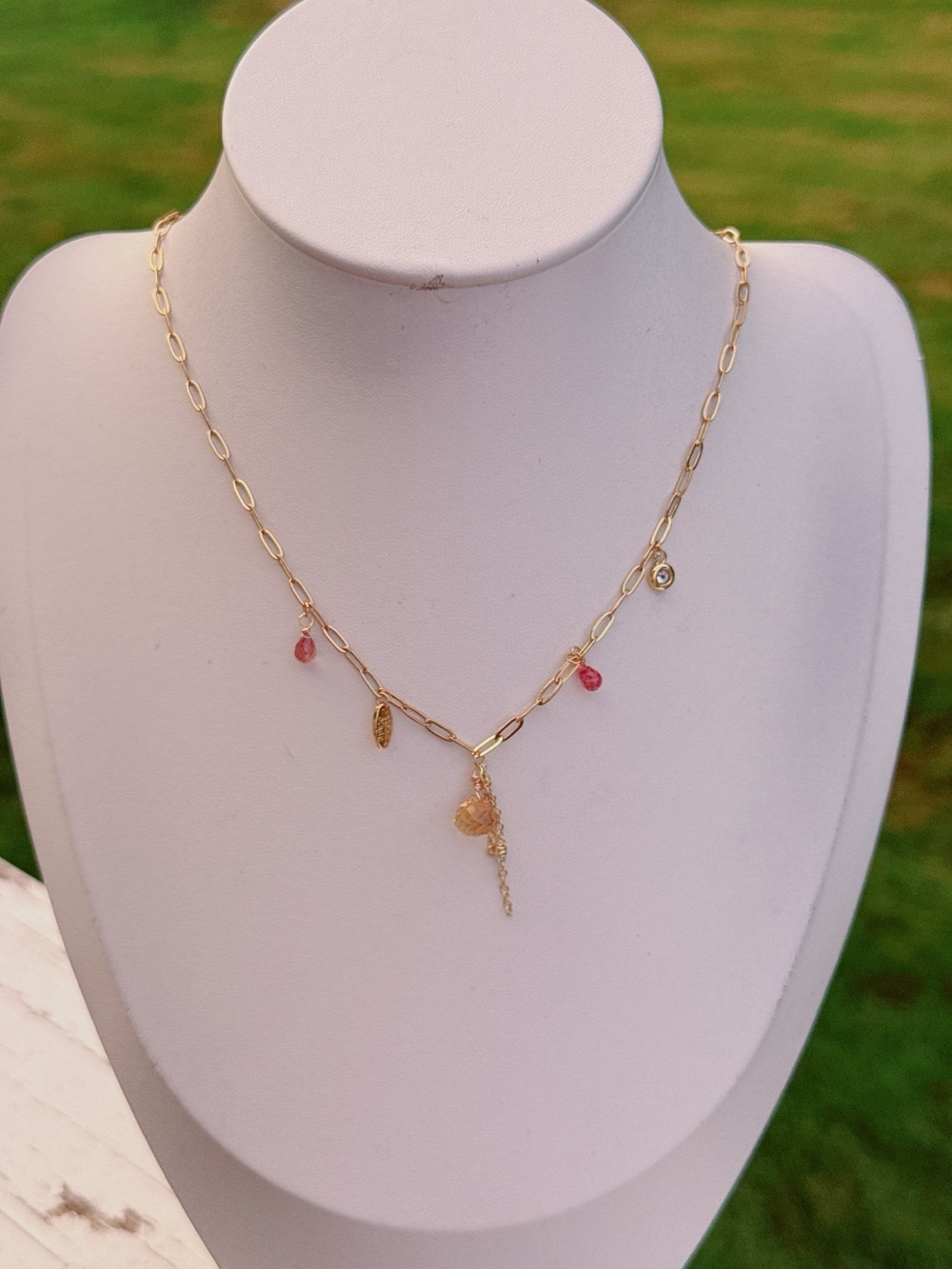 26X486 Handmade Citrine Spinel Stainless Steel Necklace 16+2โ - Picture 5 of 8